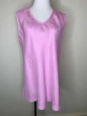 Match Point Linen Lilac Purple Swing Tank Top Sz Small Preppy Coastal